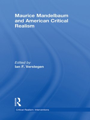 cover image of Maurice Mandelbaum and American Critical Realism